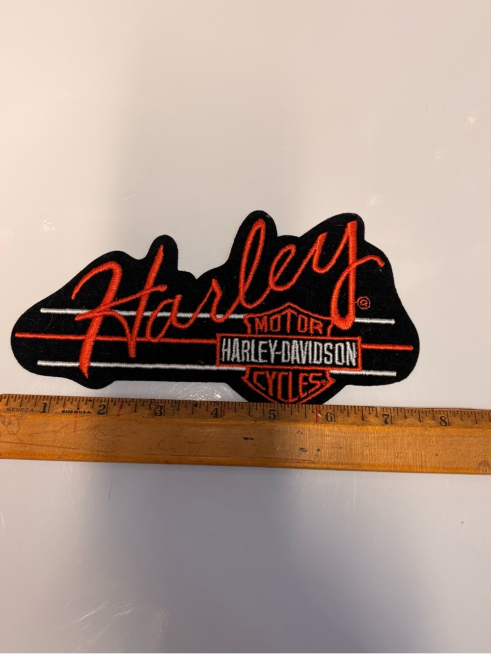 Harley-Davidson Black and Orange Embroidered Patch